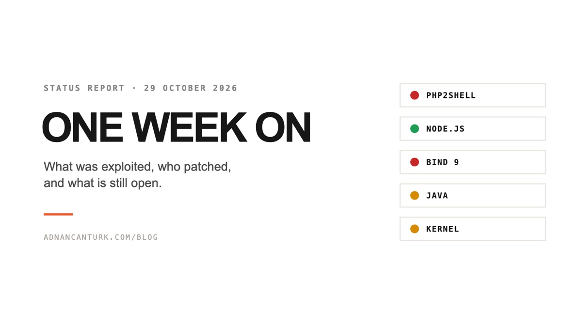 The October 2026 vulnerabilities one week on: status report