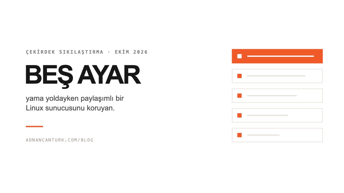 Paylaşımlı Linux sunucusu için beş çekirdek sıkılaştırma ayarı