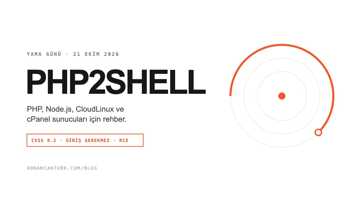 PHP2Shell yama günü: PHP, Node.js, CloudLinux ve cPanel sunucuları için rehber